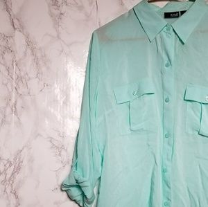 ⭐A.n.a sheer button up blouse